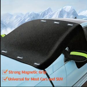 Profesionalna cerada za vetrobransko staklo – crna sa magnetima (115 × 260 cm)